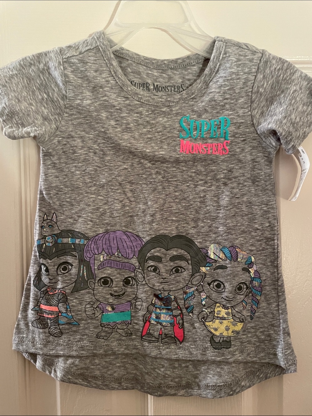 Super Monsters Girls' Gray Graphic Tee - Super Monsters NWT 12mon